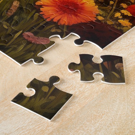 Hete lucht ballonvaren over het platteland legpuzzel (Zijkant)