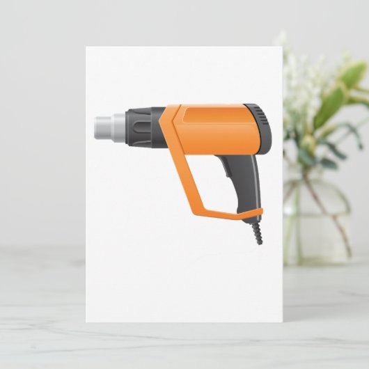 Hete lucht Pistool uitnodigingen (Staand voorkant)