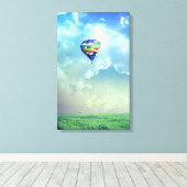 Hete Luchtballon 13 Uitgerekte Canvasdruk Canvas Afdruk (Insitu (Houten vloer))