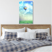 Hete Luchtballon 13 Uitgerekte Canvasdruk Canvas Afdruk (Insitu (Slaapkamer))