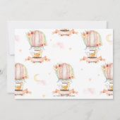 Hete Luchtballon 1e Verjaardag Oerwoud Dieren Foto Kaart (Achterkant)