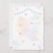 Hete Luchtballon 1e Verjaardag Uitnodiging (Achterkant)