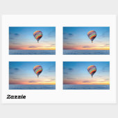 Hete Luchtballon afbeelding voor Rechthoek Sticker (Vel)