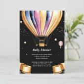 Hete Luchtballon Avontuur Baby shower Kaart (Staand voorkant)