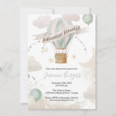 Hete Luchtballon Avontuur Baby shower Uitnodiging (Voorkant)