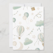 Hete Luchtballon Avontuur Baby shower Uitnodiging (Achterkant)