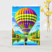 Hete Luchtballon Avontuur Kaart (Gele Bloem)