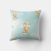 Hete Luchtballon Baby Dieren Jongen Kinderkamer De Kussen (Achterkant)