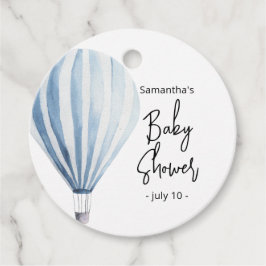 Hete luchtballon - baby shower bedankjes labels