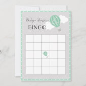 Hete Luchtballon Baby shower Bingo Kaart (Voorkant)