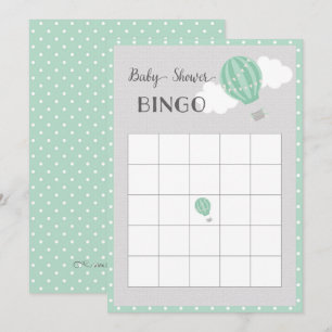 Hete Luchtballon Baby shower Bingo Kaart
