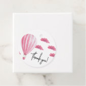 Hete luchtballon baby shower dank u bedankjes labels (In situ)