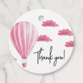 Hete luchtballon baby shower dank u bedankjes labels