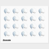 Hete luchtballon baby shower dank u ronde sticker (Vel)