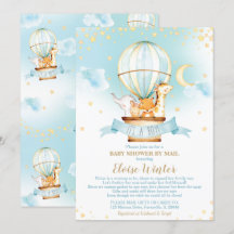 Hete Luchtballon Baby shower door Mail Oerwoud Ani