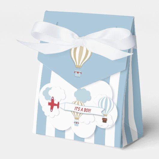 Hete Luchtballon Baby shower Favor Box Bedankdoosjes (Voorkant Zijde)