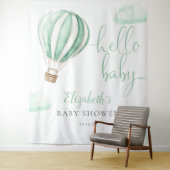 Hete Luchtballon Baby shower Foto Achtergrond Wandkleed (In situ)