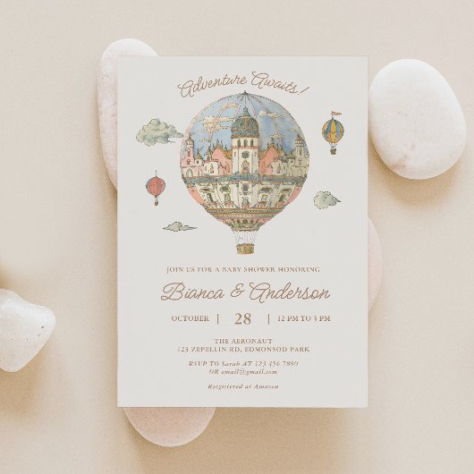  Hete Luchtballon Baby shower Invitation Kaart