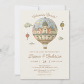  Hete Luchtballon Baby shower Invitation Kaart (Voorkant)