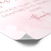 Hete Luchtballon Baby shower Luier Raffle Sign Poster (Hoek)