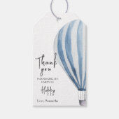Hete luchtballon Baby shower of Verjaardag Dank u Cadeaulabel (Voorkant)