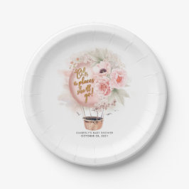 Hete Luchtballon Baby shower of Verjaardagspartij Papieren Bordje