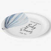 Hete luchtballon - baby shower papieren bordje (Gekanteld)