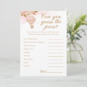 Hete Luchtballon Baby shower Raad Prijs Activiteit Kaart (Staand voorkant)