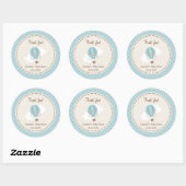Hete Luchtballon Baby shower Sticker Blauw (Vel)