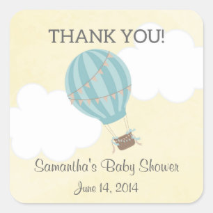 Hete Luchtballon Baby shower Stickers