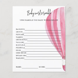 Hete luchtballon - Baby Word Scramble
