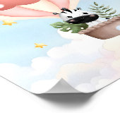 Hete Luchtballon Baby Zebra Poster (Hoek)