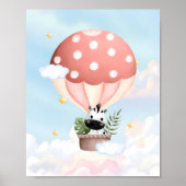 Hete Luchtballon Baby Zebra Poster (Voorkant)