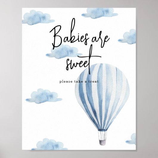 Hete luchtballon - Baby's zijn zoet Poster (Voorkant)