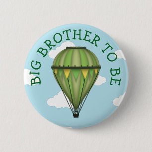 Hete Luchtballon Big Brother om Baby shower te zij Ronde Button 5,7 Cm