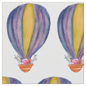Hete Luchtballon Bloemen Stof (Close Up)