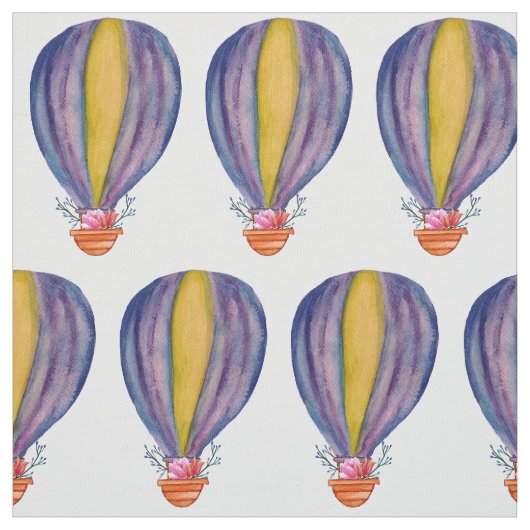 Hete Luchtballon Bloemen Stof (Swatch)