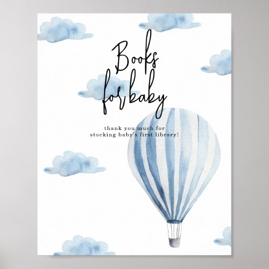 Hete luchtballon - Boeken voor baby Poster (Voorkant)