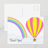 Hete Luchtballon Briefkaart - Witte Achtergrond (Voorkant / Achterkant)