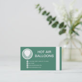 HETE LUCHTBALLON bubbel Visitekaartje (Staand voorkant)