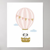 Hete Luchtballon Dalmatische Kwekerij & Kinder Pos Poster (Voorkant)