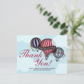 Hete luchtballon dank u kaart (Staand voorkant)