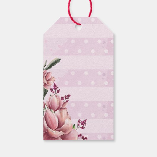 Hete Luchtballon Dank u Verjaardag Cadeaulabel (Achterkant)