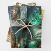 Hete Luchtballon Design & Steampunk Inpakpapier Vel (In situ)