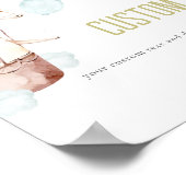 Hete Luchtballon Dieren Baby shower Custom Signs Poster (Hoek)