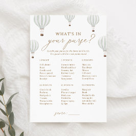 Hete Luchtballon Douche Wat zit er in je tas spel Kaart