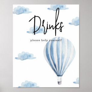 Hete luchtballon - Drinken Poster