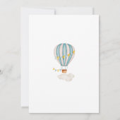 Hete luchtballon eerste verjaardag kaart (Achterkant)