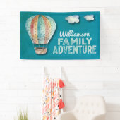 Hete Luchtballon Familie Avontuur Reünie Spandoek (Insitu)