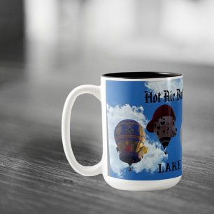 Hete Luchtballon Festival 2024 Tweekleurige Koffiemok